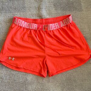 pink Under Armour athletic/ workout shorts